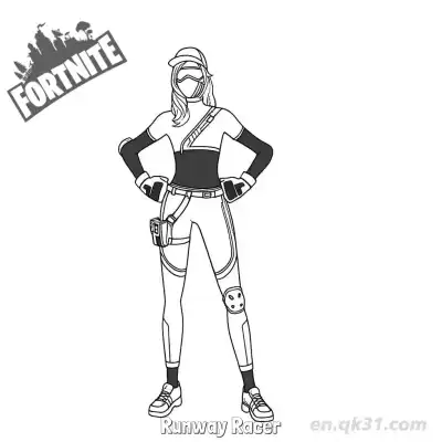 Free printable Runway Racer 01 Coloring Page - Free PDF Printable Fortnite Coloring Sheets coloring page